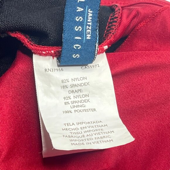 Jantzen Swimsuit Tummy Slimming One Piece Size 8 Blue Red bundle lot set of 2 - Picture 12 of 15